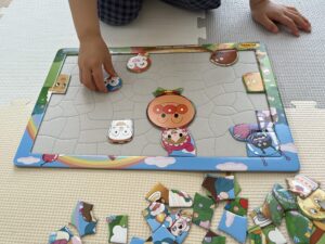 80ピースのパズルを始めた時の様子